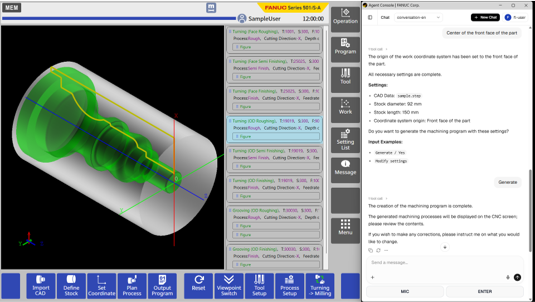 CNC Screen Operation Using Natural Language