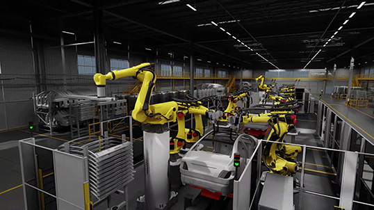 Photorealistic Virtual Factory with AI Validation