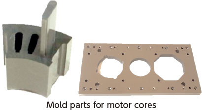 Mold parts for motor cores