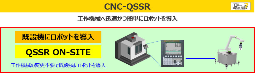 既設機にロボットを導入 QSSR ON-SITE