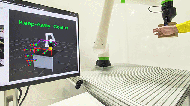 人が離れると元の軌道に自動復帰