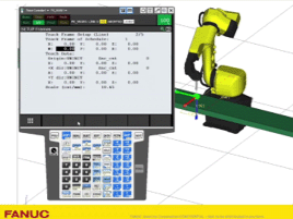 ライントラッキングの教示画面
