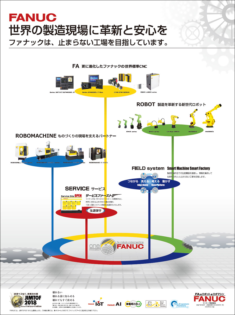 世界の製造現場に革新と安心を（JIMTOF2018出展）