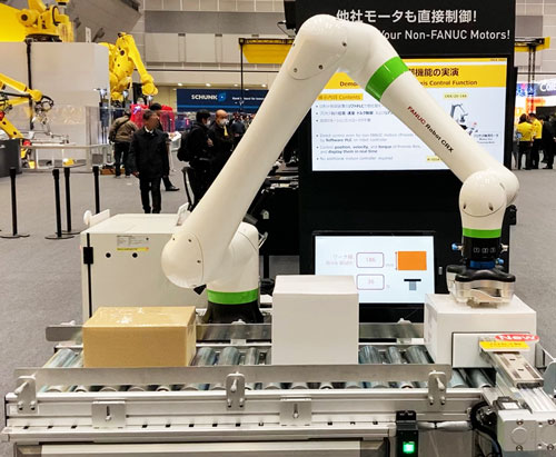 R-50iAのソフトPLCによる他社モータのプロセス軸制御デモ