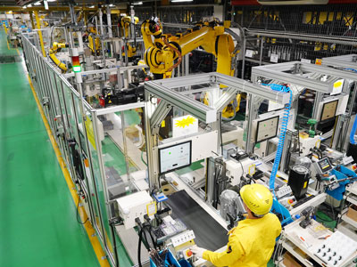 スピンドルモータ自動組立セル