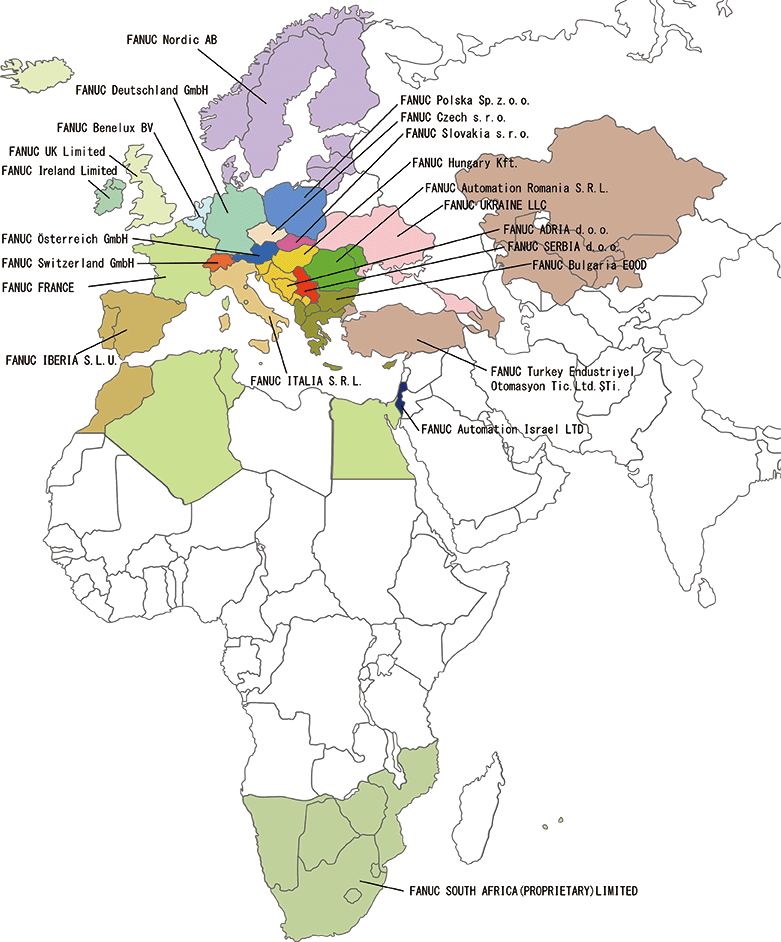 Customer Service Location in Europe and Africa