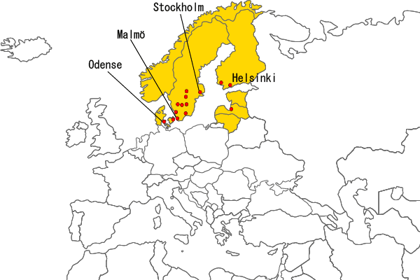 Service territory and locations